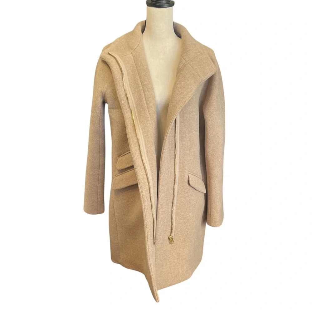 J. Crew Cocoon Coat‎ in Italian Stadium Cloth Wool Blend Nello Gori Pale Blush 8 - Picture 2 of 13